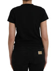 Balenciaga Black Cotton Logo Print Crew Neck Short Sleeves T-shirt