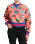 Dolce & Gabbana Salmon Pink Logo Print Sweatshirt Sweater