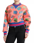 Dolce & Gabbana Salmon Pink Logo Print Sweatshirt Sweater