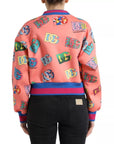 Dolce & Gabbana Salmon Pink Logo Print Sweatshirt Sweater