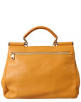 Dolce & Gabbana Yellow Leather Hand Shoulder Purse Satchel SICILY Bag