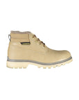 Carrera Beige Lace-Up Boots with Contrast Details