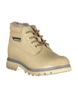 Carrera Beige Lace-Up Boots with Contrast Details