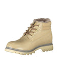 Carrera Beige Lace-Up Boots with Contrast Details