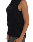 Versace Jeans Chic Sleeveless Black Shirt Blouse