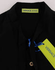 Versace Jeans Chic Sleeveless Black Shirt Blouse