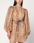 Zimmermann ZIMMERMANN Leopard print short dress in linen