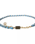 Dolce & Gabbana Blue Braided Gold Brass Chain Waist Belt