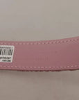 Dolce & Gabbana Pink Jaquard Embroidered Gold Tone Metal Buckle Belt
