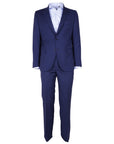Made in Italy Blue Virgin Wool Men Suit