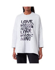 Love Moschino Gray Cotton Women Sweater