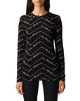 Love Moschino Elegant Long-Sleeved Logo Print Tee
