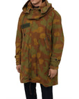 Dsquared² Camo Textured Hooded Parka with Leather Details
