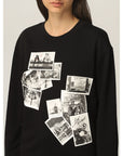 Love Moschino Chic Black Sweatshirt with Designer Emblem
