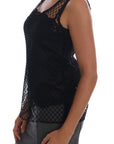 Dolce & Gabbana Elegant Black Lace Sleeveless Cami Blouse