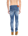 Dsquared² Blue Cotton Men's Distressed Jean