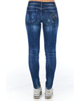 Frankie Morello Blue Cotton Women's Skinny Jean