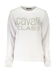 Cavalli Class White Cotton Sweater