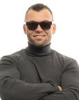 Ermenegildo Zegna Brown Men Sunglasses