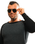 Zegna Couture Gray Men Sunglasses