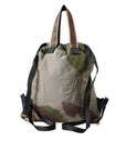Dolce & Gabbana Military Green Patchwork Rucksack Backpack Bag