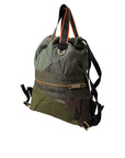 Dolce & Gabbana Military Green Patchwork Rucksack Backpack Bag