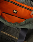 Dolce & Gabbana Military Green Patchwork Rucksack Backpack Bag
