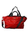Dolce & Gabbana Red Nylon Calfskin Hand Shoulder Duffel Bag