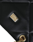 Dolce & Gabbana Black Leather JUNGLE Quilted Shopping Tote Bag