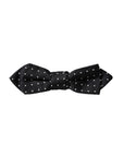 Dolce & Gabbana Black Silk Polka Dot Adjustable Neck Men Papillon Bow Tie