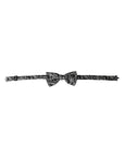 Dolce & Gabbana Black Floral Silk Adjustable Neck Men Bow Tie