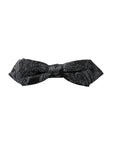 Dolce & Gabbana Black Silk Jacquard Adjustable Neck Men Bow Tie