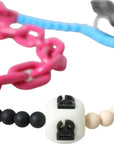 Dolce & Gabbana Multicolor Beaded Chain Logo Charm Necklace