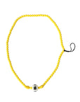 Dolce & Gabbana Yellow Beaded Chain DG Logo Charm Necklace