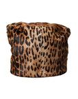 Dolce & Gabbana Brown Leopard Fur Women Bucket Hat
