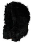 Dolce & Gabbana Black Faux Fur Whole Head Wrap Hat