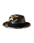 Dolce & Gabbana Multicolor Patchwork Women Fedora Wide Brim Hat