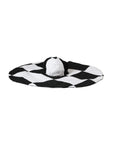 Dolce & Gabbana Black White Checkered Wide Brim Floppy Hat