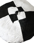 Dolce & Gabbana Black White Checkered Wide Brim Floppy Hat