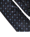 Dolce & Gabbana Black Blue Polka Dot Silk Adjustable Men Tie