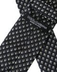 Dolce & Gabbana Black 100% Silk Patterned Adjustable Men Tie