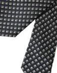 Dolce & Gabbana Black 100% Silk Patterned Adjustable Men Tie