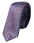 Dolce & Gabbana Blue Purple Patterned Silk Adjustable Men Tie