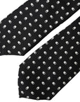 Dolce & Gabbana Black Patterned 100%Silk Adjustable Tie