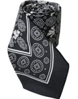 Dolce & Gabbana Black Patterned 100%Silk Adjustable Tie