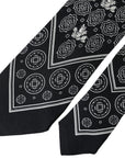 Dolce & Gabbana Black Patterned 100%Silk Adjustable Tie