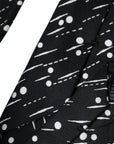 Dolce & Gabbana Black Dotted 100% Silk Adjustable Tie