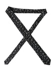 Dolce & Gabbana Black Dotted 100% Silk Adjustable Tie