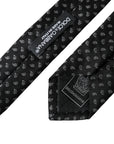 Dolce & Gabbana Black Jacquard Patterned Silk Adjustable Men Tie