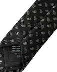 Dolce & Gabbana Black Jacquard Patterned Silk Adjustable Men Tie